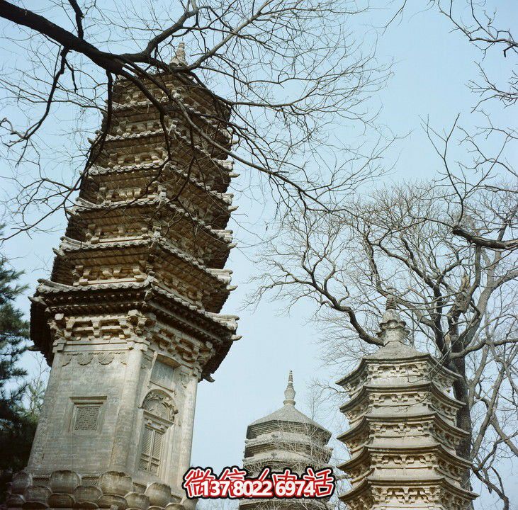 仿古石雕舍利塔，傳承古老文化